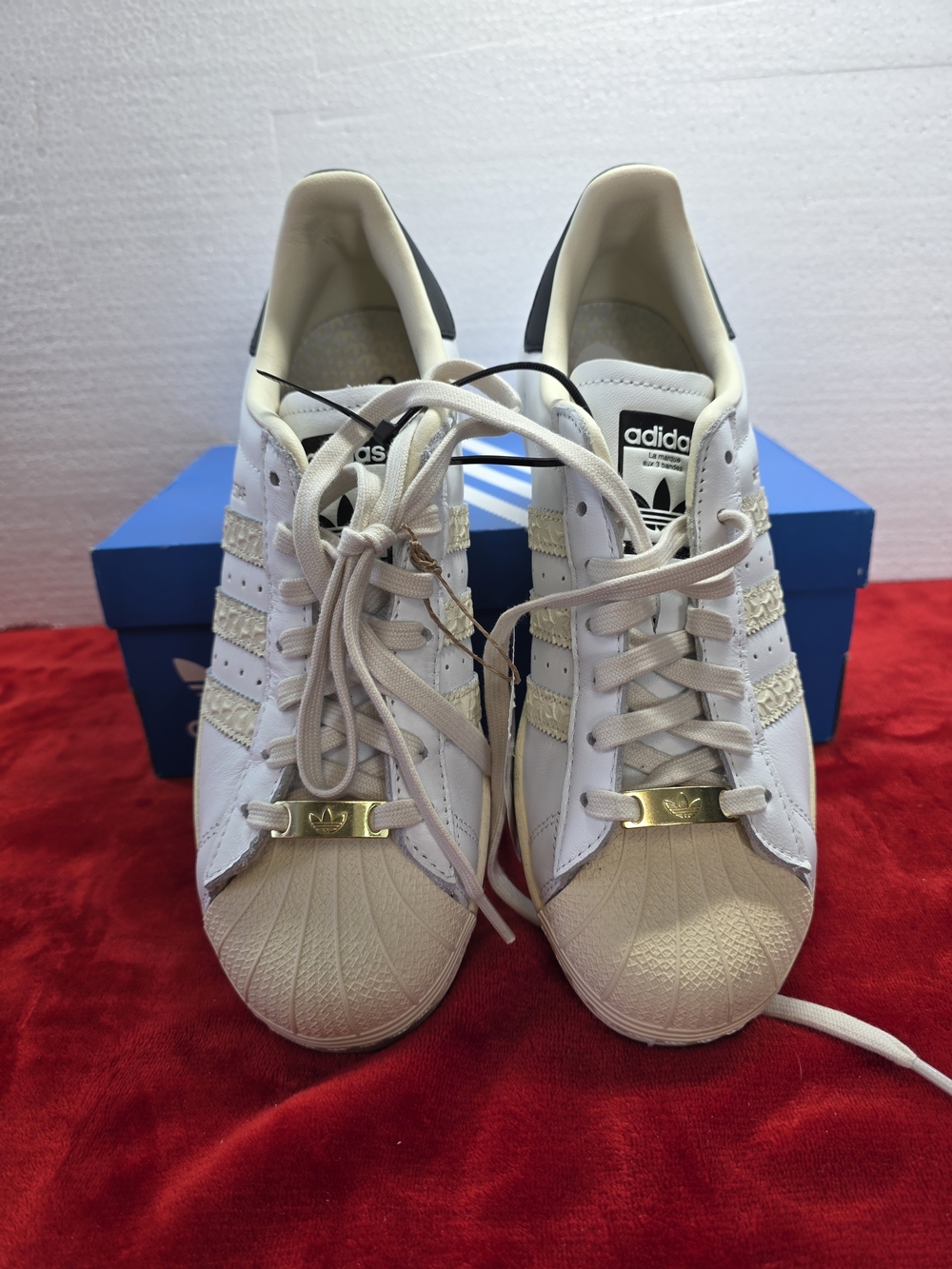 adidas Women’s White & Cream Superstar Sneakers